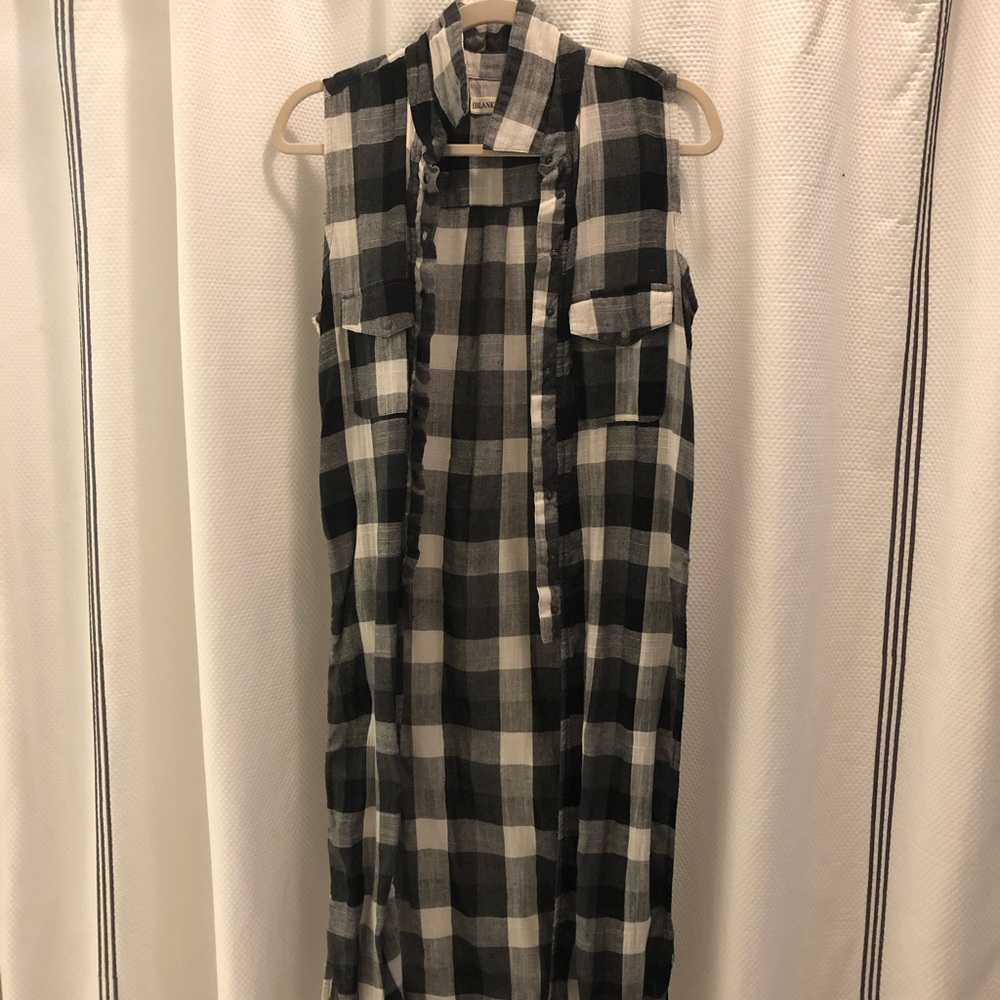 Blank NYC Black & White Gingham Pattern